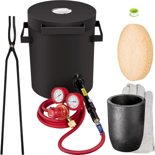 VEVOR Forja de Propano 0-350 psi Horno de Fundición Placa Laminada en Frío 10KG 10min Kit de Horno de Fundición de Metales para Bricolaje