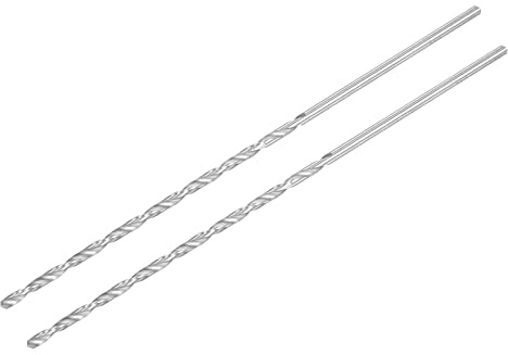 sourcing map 2 Stk. HSS Spiralbohrer (Hochgeschwindigkeitsstahl) Extra lange Twist Bohrer 3mm Bohrdurchmesser 160mm Länge