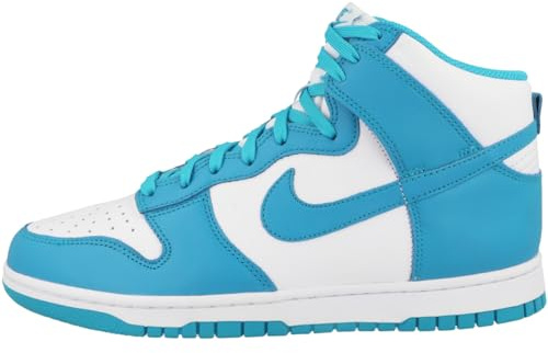 NIKE Dunk High Retro sneakers för män, Laser Blue Laser Blue White, 7 UK, Laser blå laser blå vit, 41 EU