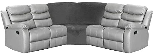 ULTICOR Corner Wedge Seat Cover for L Shape Recliner Couch (Dark Grey)