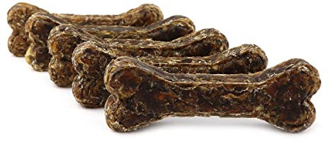 DOGBOSS 100% Natur Kauknochen 100% Hirschhaut oder 100% Pferdehaut speziell für Welpen ab der 16. Lebenswoche & Seniorhunde in verschiedenen Größen und Geschmack (5er 100% Pferdehaut 12 cm)