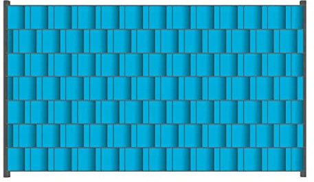 Wallario Zaun Sichtschutz Windschutz für EIN- und Doppelstabmattenzäune in der Größe Breite 2,50m x Höhe 1,40m, Motiv: Hellblau