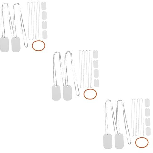 Lurrose 3sätze Sublimation Blank Metal Tags Für Hundeanhänger Schlüsselanhänger Und Dekoration Personalisierbare Aluminiumschilder Mit Zubehör Für Kreative Projekte Und