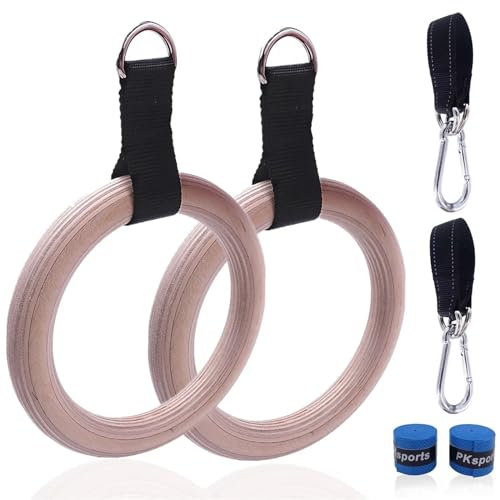 Turnringe for Ringe, hängende Griffe, Körpertraining mit komplettem Paar, Workout-Karabiner, for Zuhause, Pull-Gymnastik, Up-Gurte, Krafttraining, Fitnessstudio, 1, Crossfit