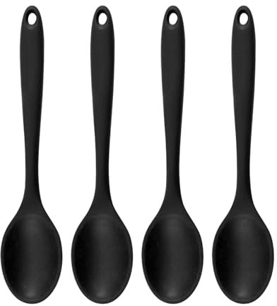 Neyared 4PCS Large Silicone Spoons for Cooking Stirring Mixing Baking, Nonstick Heat Resistant Spoon