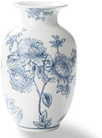 Magclay Blue and White Vase for Home Decor, Ceramic Chinoiserie Vase Decor, Porcelain Vases, Flowers and Branches