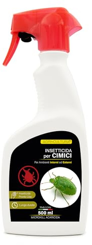 AGRI-CULTURA® | Insetticida Cimici Professionale【Spray Pronto Uso】| Repellente Per Le Cimici Lunga Durata | Elimina Le Cimici e insetti striscianti | Insetticida Per Ambienti Interni ed Esterni.