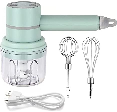 Ycagrain - Mezclador de mano eléctrico sin batidor portátil multiuso para mezclar, huevos batir crema, picar C
