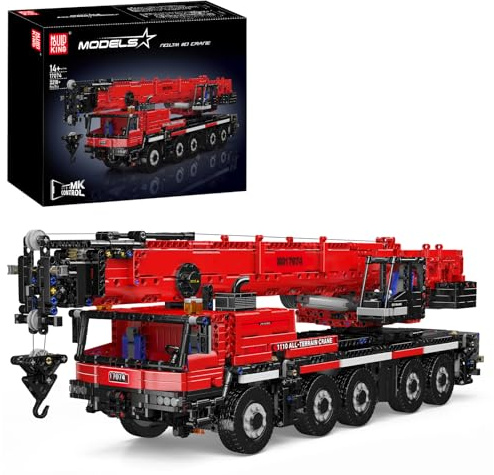 Mould King 17074 Mobile Construction Crane Toy Set, APP/Remote Control Mobile Crane Building Block with Motors, Collectable Engineering Truck Model Toys for Adult (3218PCS)