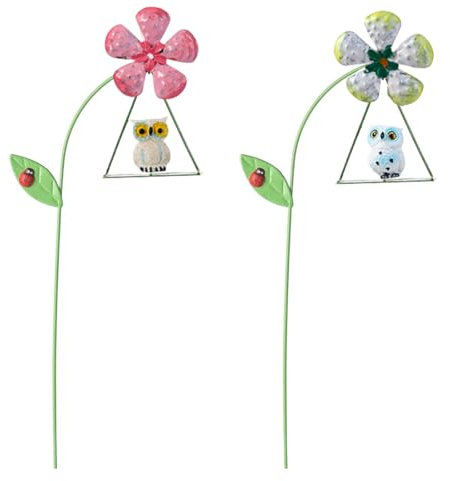 2 pezzi di pali decorativi da giardino, decorazione per piante in vaso, pali da giardino in metallo per la decorazione del balcone del giardino