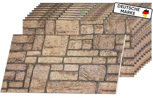 AS Country Stone | Wandverkleidung Steinoptik | 10 Stück | 3D Wandpaneele Steinoptik, Styropor-Paneele Natursteinoptik für Innenbereich, Außenbereich, Geschäftsräume | ST 245 |