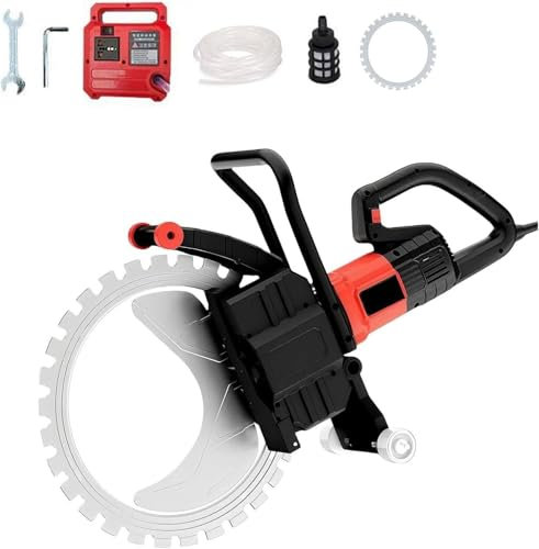 WANGYYDS 16-24 in Toroidal Electric Concrete Saw with Water Fed Dust Suppression, 8900W Electric Concrete Saw Concrete Cutter, Includes 5m Water Line, Pump, Blade, 5m Power Cord,30cmCuttingDepth