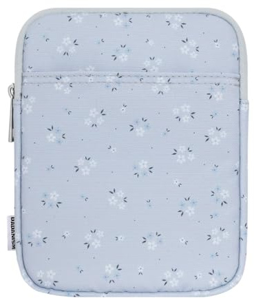 Dadanism 6-7 Inch Universal Padded Sleeve for 7 Colorsoft Signature Edition eReader 2024 and 6 eReader Book, Protective Sleeve Pouch Bag Carrying Case for Kobo E-Reader, Blue Floral