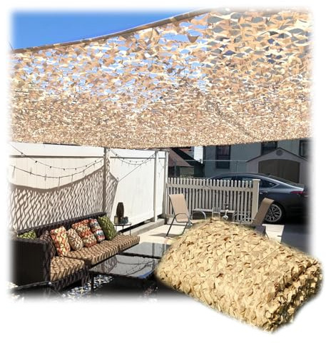 Malla de Sombreo, Red de Camuflaje Militar, Cubre de Malla Camuflaje Neto, Malla de Protección Solar Toldo Exterior, for Caza, Ocio, Decoración, Jardín, Camping
