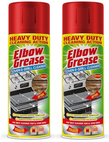 M1SS 2 x 400ml Elbow Grease Heavy Duty Oven & Grill Cleaner Spray On