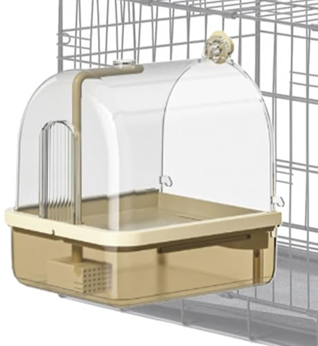 Generisch Vogel Badewanne - Vogelbad Für Sittiche - Standbad Sitzstange - Multifunktionales Vogelbad Mit USB Betrieb Und Sitzstange Für Voliere Zucht Reisen, 26cm Innen Außen Wellensittiche