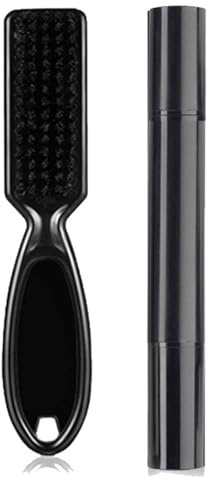 Wxinsheng Matita per Barba e Pennello,Kit Penna Riempimento Barba Impermeabile,Barba Istantanea e Matita Filler,Impermeabile,Colore Nero