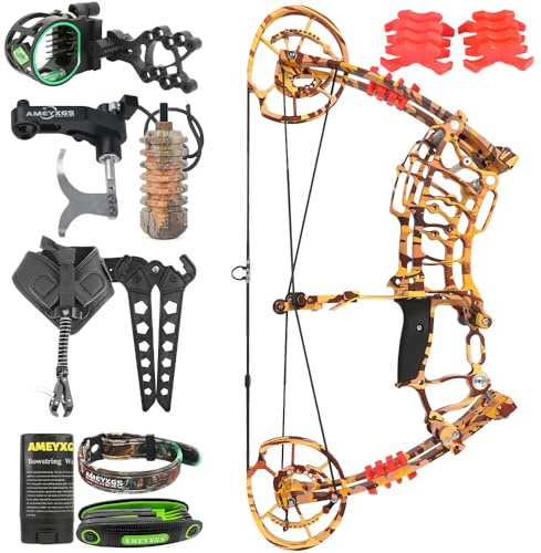 FQH 30-55 lbs Dual-Use-Compoundbogen – 25„-30“ einstellbar für Pfeile/Stahlkugeln, Jagd und Zielschießen