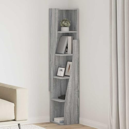 Mokuyary Sonoma - Mobile ad angolo, 27,5 x 27 x 140 cm, in legno di ingegneria, armadio da cucina per soggiorno, camera da letto