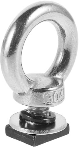 TOMETURE Perno de Ojo T M8 para Portaequipajes de Techo, Sujetador de Amarre a Presión, Accesorio Ranura en T, Tornillo para Marco de Equipaje, Color Brillante, 1 Unidad, Montaje Rápido