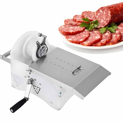Insaccatrice professionale per salsicce, insaccatrice manuale in acciaio inox, macchina annodatrice per salsicce, velocità di legatura elevata, per macellerie, fabbriche alimentari e uso domestico.