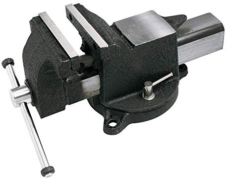Kraftwerk 2961 Stahl-Schraubstock 100 mm, Schwarz
