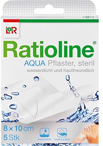 Ratioline Aqua Pflaster steril 8 x 10 cm, 5 St. Pflaster
