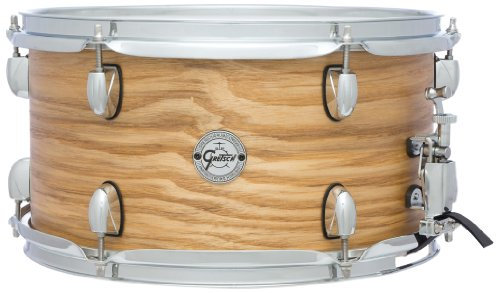 Gretsch Snare Drum Full Range Ash - 13 x 7 - 10-lagiger Esche Kessel - 30° Kesselgratung - Satin Natural Finish - Stahlspannreifen - S1-0713-ASHSN