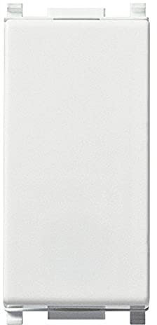 VIMAR 0R14001 Plana Interruttore 1P 16 AX 250 V, illuminabile, tasto sostituibile, bianco. Max 200 W per lampade con ballast integrato (IEC 60669-1:2017), 1 pezzo