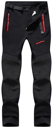 BenBoy Pantalones Trekking Nieve Montaña Hombre Impermeables Invierno Esqui | Calentar Pantalones Escalada Senderismo Esquiar Softshell