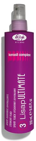 Lisap Heat Protectant for Hair, Ultimate Straight Fluid Hair Spray, Anti Frizz Hair Products, Thermal Protection Hydrating, Strengthening, Straightening & Styling Spray, For All Hair Types, 8.45 fl oz
