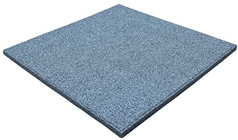 Gummimatten Grau 50x50x4cm Gummiplatten Fallschutzmatten Outdoor Indoor Kinder Schaukel Klettergerüst Fallschutzplatten Fitness Yoga (1 Platte 50x50x4cm)