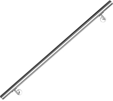 Vigevee Edelstahl Handlauf 110 cm, Treppengeländer Geländer Wandhandlauf Wand Treppe mit Wandhalterung und Endkappen, Treppengeländer Innen und Außen für Treppen, Brüstung, Balkon
