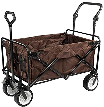 Klappbarer Mehrzweckwagen für den Außenbereich, Gartenwagen, Faltbarer Zugwagen, Campingwagen auf Rädern, robuster Handwagen für Festivals, belastbar bis 100 kg