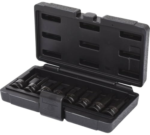 KS TOOLS 911.0901 Kraft-Stecknuss-Satz schwarz