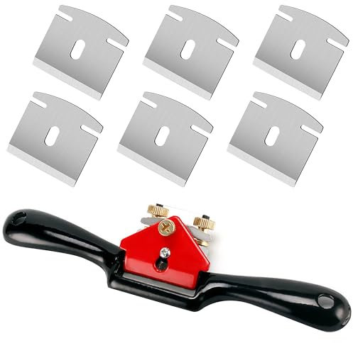 9 Zoll Verstellbarer Schabhobel, Handhobel, Handhobel Holz, Holz Hobelmaschine Handhobelmaschine, Mit 6 Ersatzklingen Zum Hobeln Und Schneiden Von Holzbearbeitungswerkzeugen