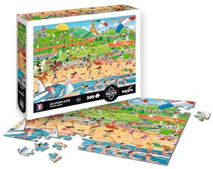 Sentosphere Calypto 3907404 Sommersport, 200 Teile Puzzle mit Soft Touch, Kinderpuzzle mit samtiger Oberfläche inkl. Puzzleposter, für Kinder ab 7 Jahren, Nachauflage