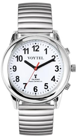 MAUJOY Ladies Atomic Talking Watch(Silver) Clear Loud English Accent Voice, Ideal for Elderly, Visually Impaired, Blind & Amnesia Users, Aids Independent Living