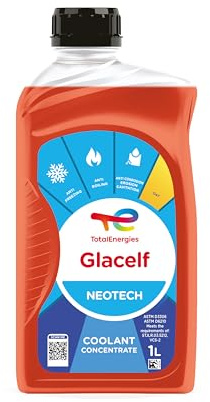 TotalEnergies Glacelf Neotech Coolant Concentrate - ASTM D3306-20/D6210-17, CNS GB 27943.1-2022, JIS K 2234 2018, UNE 26-361-88/1 - Red Concentrated Antifreeze with OAT - 1L