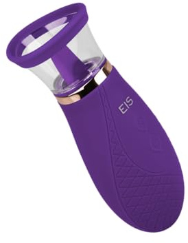EIS Auflegevibrator | Zungenvibrator mit Saugfunktion | Sex Toys | 17 cm | wasserdicht (IPX7) | wiederaufladbar | 3 Saugfunktionen | 9 Leckprogramme | Sex Spielzeug für Frauen | Erotik | Für Sie & Ihn