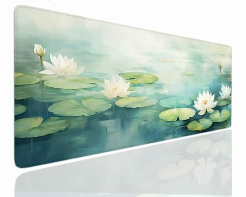 Tapis de Souris XXL 1600x800x4mm Grand Tapis de Bureau Tapis de Souris Gamer Tapis Bureau Gaming Antidérapant Résistant à L'eau, Tapis Souris XXL Mouse Pad Mat Gardens Sous-Mainm, Clavier Souris J-444