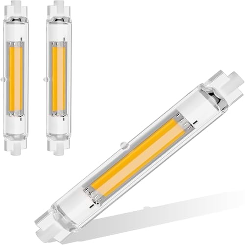 GFDYTG R7S LED 118mm Dimmbar,Naturweiß 4500K Glühbirne,30W LED Lampen COB 118mm Ersatz für 300W J118mm Halogenstab,3000LM Kein Flackern, Stab 360° Strahlbeleuchtung,AC 220-240V,2er Pack