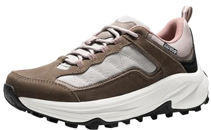NORTIV 8 Zapatillas Montaña Mujer Impermeables Botas Trekking con Plantilla de Goma Antideslizantes para Senderismo y Forro Transpirable,Size 41,Broncearse,NWUMHI2503