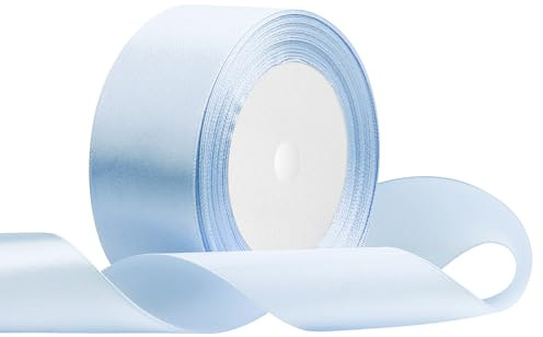 OUTPGAGA Hellblau Satinband 40mm x 22m Geschenkband für Hochzeit Basteln | Schleifenband für Geschenkverpackung Verzieren von Blumensträußen, Haarschmuck und Kleidung, Schleifen, Geburtstage