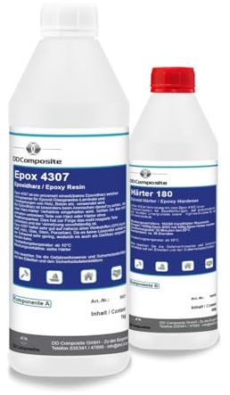 Epoxidharz 4307 + Härter 180 Grundierung Universal-System für Laminate Beschichtungen Reparaturen auf problematische Untergründen Korrosionsschutz