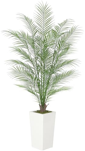 Garvee Künstliche Pflanzen Groß 150 cm Kunstpflanze Im Topf Plastik Künstliche Palme Wie Echt Fake Pflanzen Deko Für Wohnzimmer Balkon Schlafzimmer Büro Decor