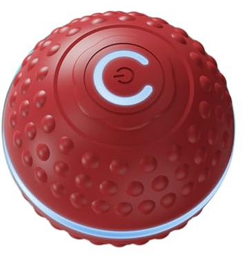 Krmoau Smart Cat Play Ball, Automatic Moving Ball with Lighting for Cats, Automatic Dental Care Training Toy for All Sizes