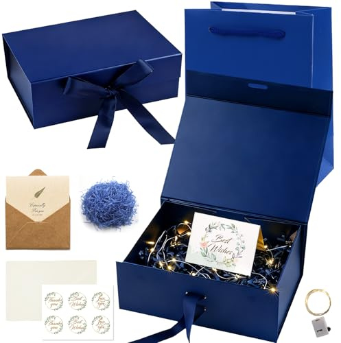 Geschenkboxen,Geschenke Box 32.5x23x10.5 cm,Geschenkbox mit Schleife,Party Favor Box,Geschenkverpackung Box,Luxus Große Magnet-Geschenkbox,für Hochzeit,Geburtstag,Weihnachten,Jubiläu