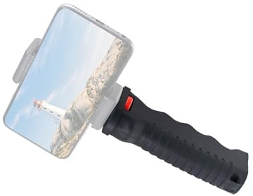 Estabilizador de luz de teléfono para cámara de rosca de 1/4, agarre de mano con mango antideslizante, montaje de liberación rápida, durabilidad ABS para estabilizador de mano