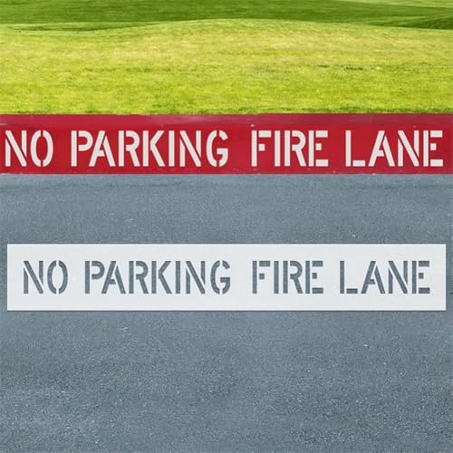 No Parking Fire Lane Stencil per asfalto Calcestruzzo Pavimentazione Superfici Pieghevole Traffico Marcatura Modello